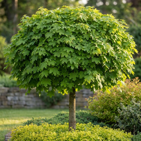 Клен остролистный Глобосум / Acer platanoides Globosum (обхват 5/6, крона 20-30 см, штамб 170 см)